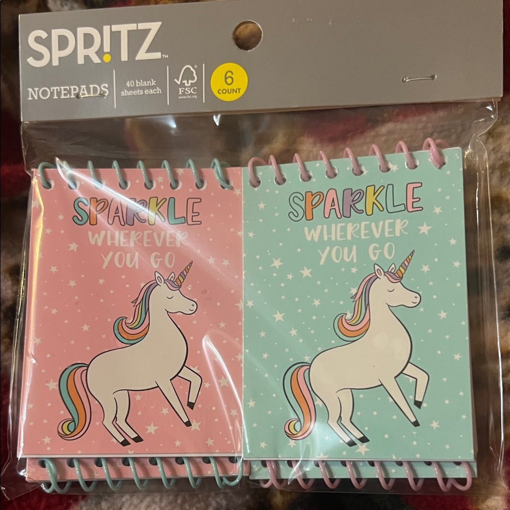 Spritz Unicorn Notepads - Pink and Turquoise